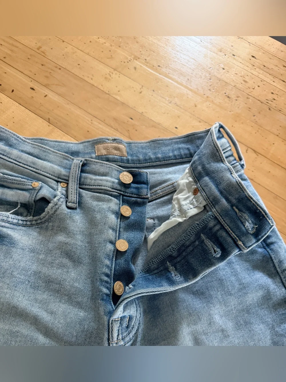 Mother Classic High-Rise Light Blue Women's Jeans